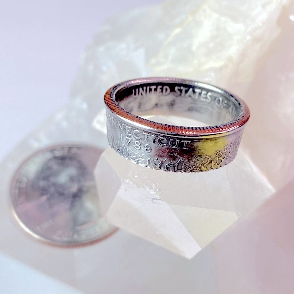 1999 Connecticut Quarter Coin Ring - Picture 2 of 7